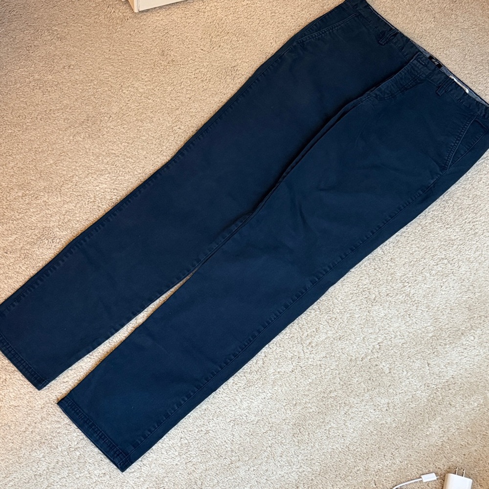 Men’s H&M Navy Chino Button Trousers Slim Fit Size 36R